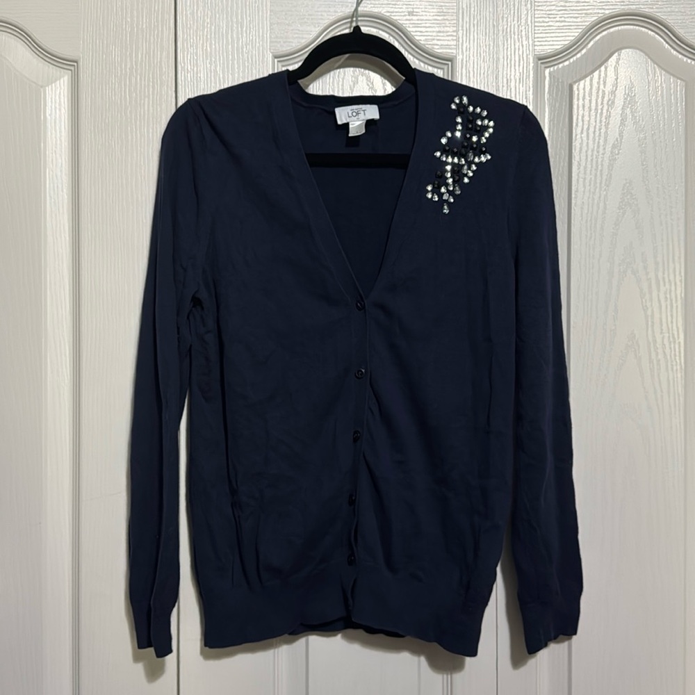 Ann Taylor Loft Embellished Cardigan